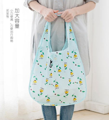 new polyester portable supermarket shopping bag mobile phone foldable environmental protection bag advertising gift bag