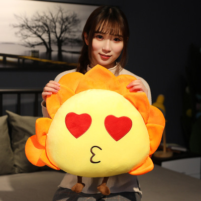Murakami Long SUNFLOWER Pillow Smiley Face Flower Cushion Sunflower Flower Girl Bed Sleeping Doll Plush Toys