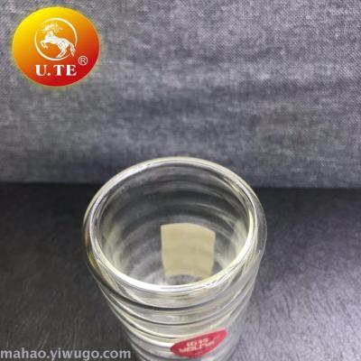 High heat-resistant borosilicate hot transparent double deck glass coffee milk tea juice milk