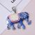Stainless Steel New Fashion European and American Style Elephant Stainless Steel Color Double-Sided Painting Oil Necklace Exquisite Pendant Factory Direct Sales