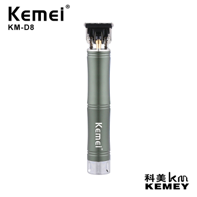 Cross-Border Factory Direct Sales Kemei Electric Clipper KM-D8 Hair Scissors Metal Body Bamboo Joint Appearance