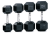 Weightlifting Fitness Dumbbell Hexagonal Rubber-Coated Fixed Dumbbell Exercise Arm Strength
