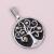 Steel Silver Black Vintage Lucky Lucky Tree round Pendant Stainless Steel Precision Casting Plant Pendant Factory Direct Sales