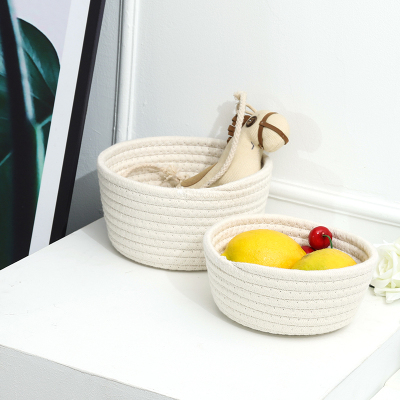 Basket Frame Key Soft Cute Storage Desktop Cotton Thread Bedside Cosmetics Storage Rim