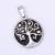 Steel Silver Black Vintage Lucky Lucky Tree round Pendant Stainless Steel Precision Casting Plant Pendant Factory Direct Sales
