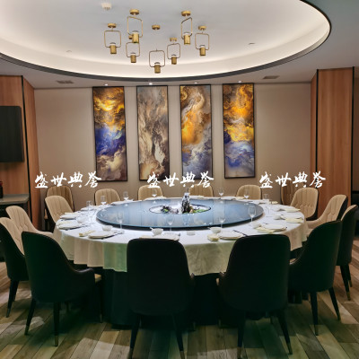 Dining table and chair in hotel box custom theme restaurant light luxury dining chair seafood hotel pineapple chair