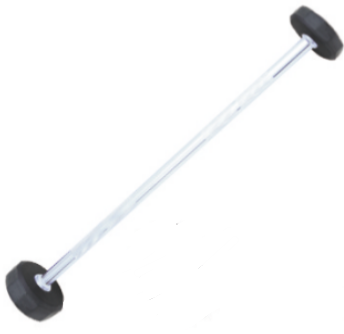 Fixed barbells with 12 sides coated bar/ Curved bar