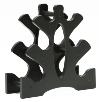 Three sets of small leaf dumbbell stand