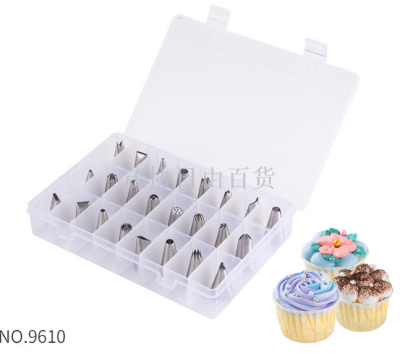304 stainless steel pastry piping set 25 pieces cake decorating tool beginner cookie melt box