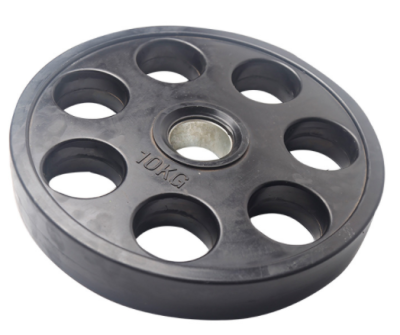 Large-Hole Plastic-Coated Seven-Hole Hand-Held Barbell Disk