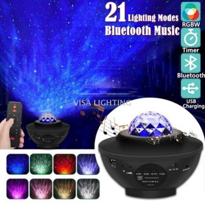 LED music Starry Sky Projection LIGHT LED Bluetooth voice controlled laser light full star flame water pattern light