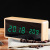 New wood clock LED clock real bamboo craft electronic clock with temperature clock mirror clock 1299 real bamboo