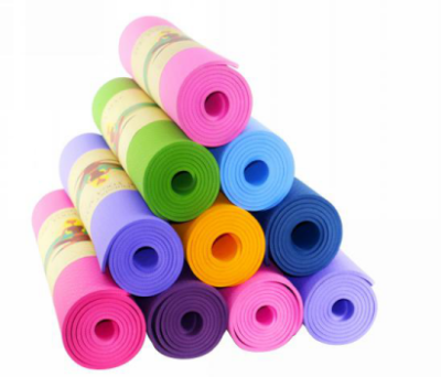 Hot Selling Yoga Supplies TPE Yoga Mat Solid Color Fitness Mat
