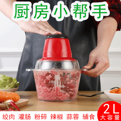 Manufacturer 2L electric stir stirrer Multifunctional meat Mincer Home Run Jianghu Vegetable Cutter cross-border distribution