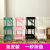 Installation-Free Foldable Mobile Trolley Kitchen Storage Rack Floor Multi-Layer Baby Home Storage Rack with Wheels
