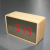 The New creative bamboo electronic clock simple LED alarm clock gold mirror clock bedside clock 1294 true bamboo gold mirror