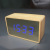 The New creative bamboo electronic clock simple LED alarm clock gold mirror clock bedside clock 1294 true bamboo gold mirror