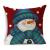 Christmas Merry Christmas Frosty Linen Pillowcase Office cushion