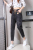 Jeans of elastic waist female Korean Version Student Nine minutes pants Fat mm show thin loose BF Joker Halon pants