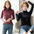 Cation base unlined upper garment female Foreign style autumn and winter new half-high-collar solid color High elastic long sleeve unlined upper garment thermal clothing