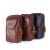 New Men's Fashion Business Mobile Phone Waist Bag Belt Vertical Model in Square Shape Multi-Functional Cowhide Pannier Bag Factory Wholesale