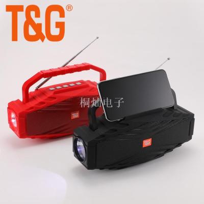 TG804 New Multi-functional Bluetooth speaker portable hand light with bracket antenna FM radio digital