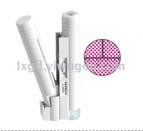 mg10085-1 reading handheld portable microscope money detector with light source scale reading 80 times with light identification