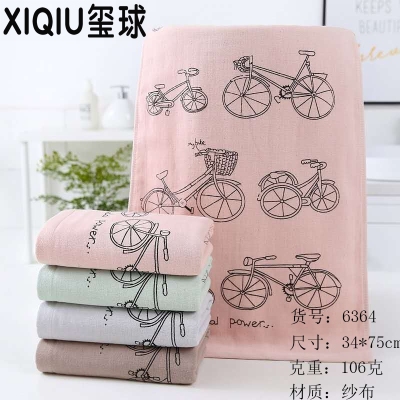 Manufacturers sell hot cotton gauze towel soft fashion comfortable lovers towel