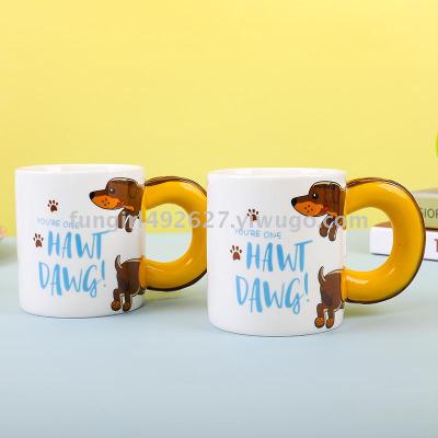Creative dachshund ceramic Mug