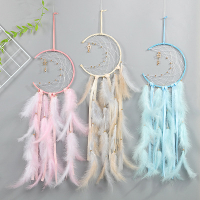 Moon dream catcher Wind Bell hanging Decoration students graduation gift Creative Birthday gift, handmade dream net gift Pendant