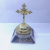 Alloy Jesus Cross Solar Car Swing Automatic Rotating Religious Crafts Domestic Hot Sale