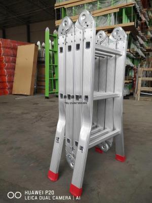 Folding aluminum alloy climbing ladder miter ladder extension ladder
