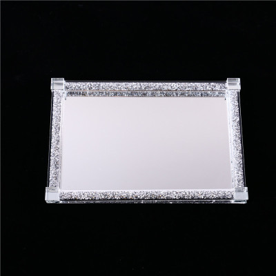 Crystal Glass Tray with Diamond Factory Direct Sales