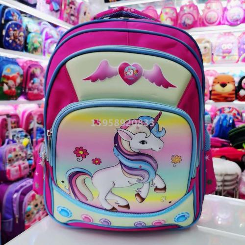 Factory Direct Sales Schoolbag Backpack Cartoon Bag Backpack 3D Bag Children‘s Bags School Bag Gift Bag Trolley Bag