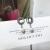 Korean fashion AB around asymmetric Letters Pearl 925 Web celebrity Live Broadcast hot style letters short Earrings