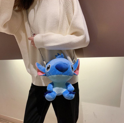 Plush Toys Cartoon Bag Mobile Phone Bag Chain Women's Bag Stitch Doll Messenger Bag Neck Pillow Factory Wholesale