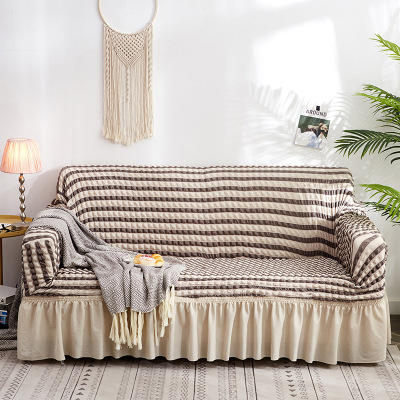 Bubble Grid Striped Dustproof Elastic All-Inclusive Sofa Cover Sofa Cover Processing Custom Manufacturer