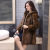 New women's mink fur coat medium length Mink coat with hat fur large size casual warm