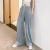 Li Wanjun with ice Floss Pendant Feeling Wide Leg Pants woman Xia Qi High Waist Drooping Feeling Straight Tube Mop Floor toothpick Pants woman Shake Sound