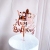 Cross-Border Rose Gold English Acrylic Cake Insertion Factory Direct Sales Ins Style Simplicity Birthday Cake Decoration