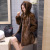 New women's mink fur coat medium length Mink coat with hat fur large size casual warm