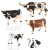 Cross-Border New Solid Wild Animal Model Toys Cow Wild Cattle Cattle Farm Animal Set Children's Toys