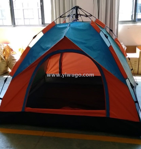 New Outdoor Tent 3-4 People Automatic Quick Unfolding Beach Tent Camping Fake Double-Layer Sunscreen Tent Wholesale