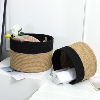 New Nordic Style Linen Handmade Weaved Storage Basket Storage Box