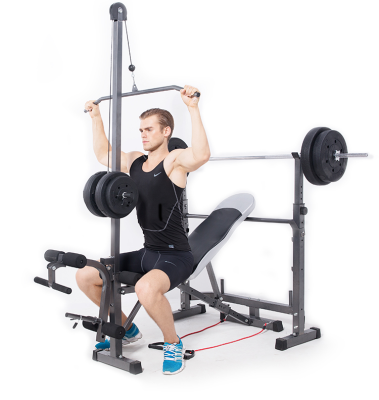 With High Pull Weight Bench (Excluding Barbell)