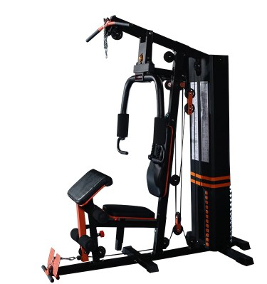 Single station multi-function gym equipment