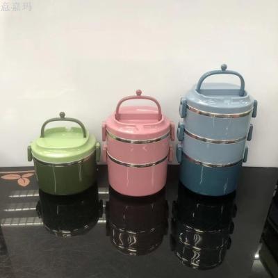 304 stainless steel insulated lunch box sealed canteen portable simple insulated bucket multi-layer bento box