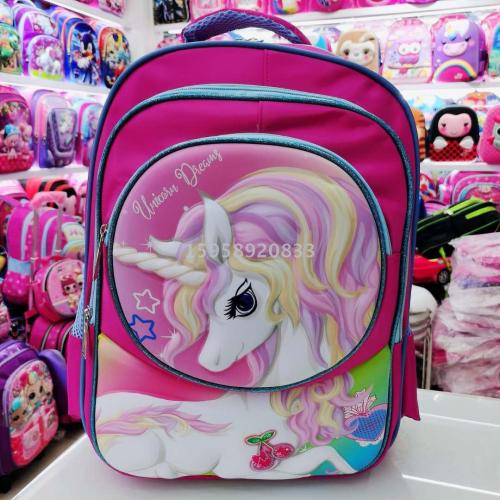 factory direct schoolbag backpack cartoon bag backpack 3d bag children‘s bag student bag gift bag trolley bag