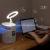 New blue anion purifier portable desk lamp for home office multi-function air purification black technology