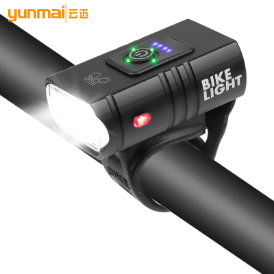 The new 2T6 Strong Light bicycle lamp USB charging built-in battery with power display bicycle lamp cycling lamp